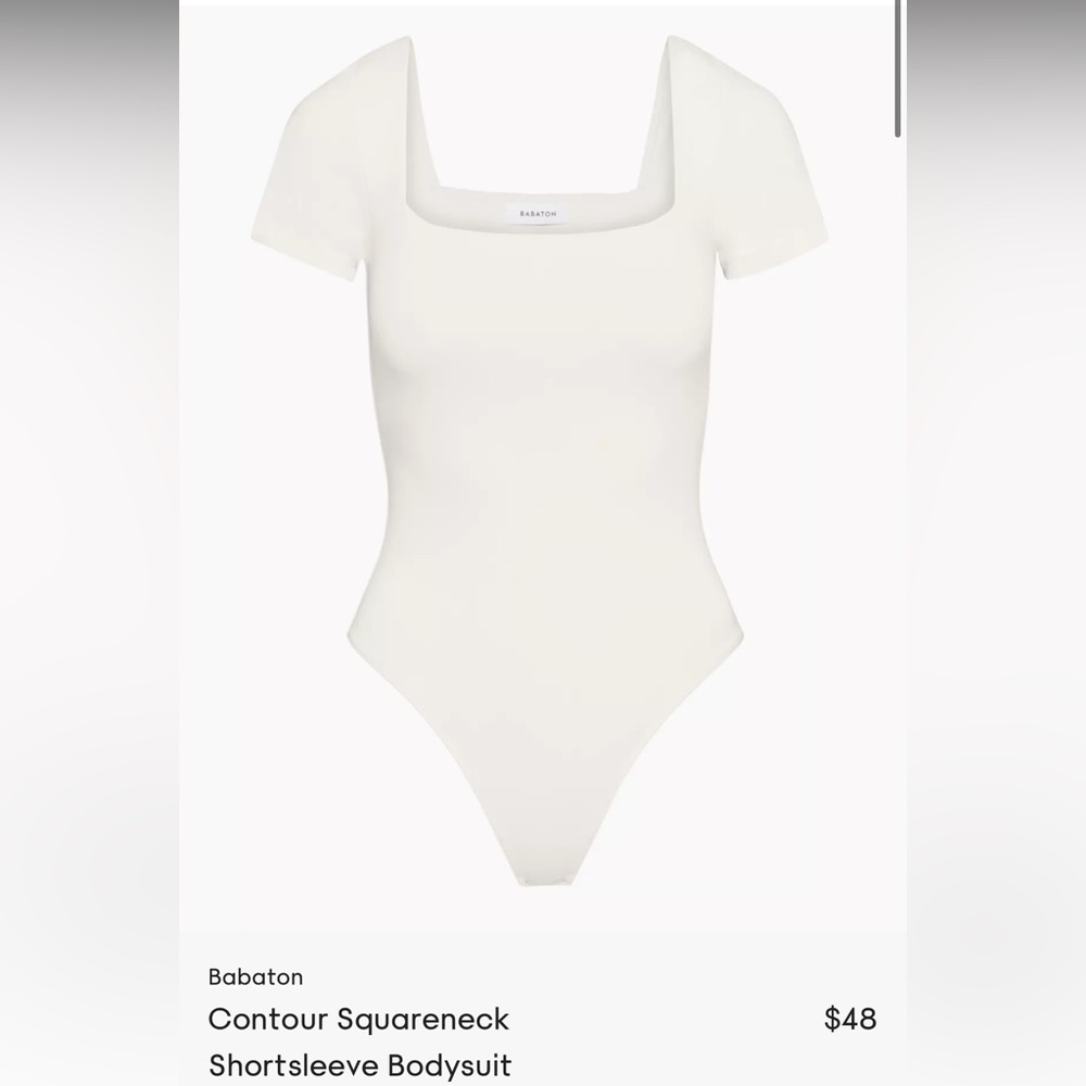 Aritzia Babaton square neck short sleeve bodysuit